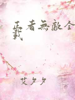 正者无敌全集下载