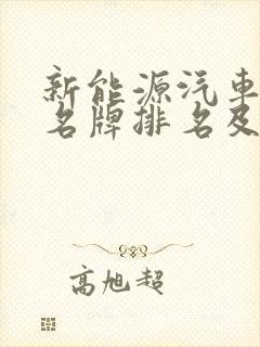 新能源汽车十大名牌排名及价格