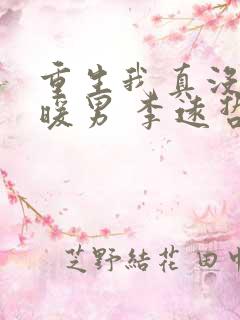 重生我真没想当暖男 李远哲