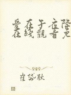 爱在午夜降临前在线观看免费完整版