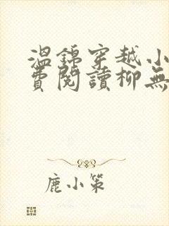 温锦穿越小说免费阅读柳无邪