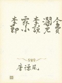 李霖李澜全部章节小说免费阅读笔趣阁