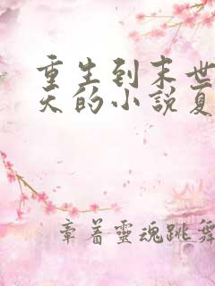 重生到末世前十天的小说夏范