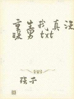 重生我真没想当暖男 txt