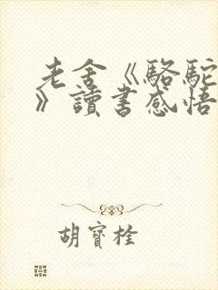 老舍《骆驼祥子》读书感悟