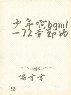 少年啊bgm1—72章节内容txt