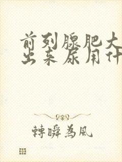 前列腺肥大尿不出来尿用什么药