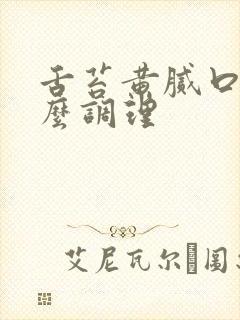 舌苔黄腻口臭怎么调理