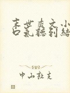 末世爽文小说一口气听到结局