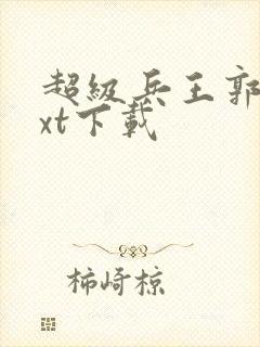 超级兵王郭璞txt下载