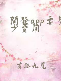 开发app要多少费用