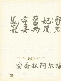 凤命医妃:邪王宠妻无度免费阅读