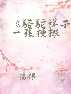 《骆驼祥子》每一张梗概