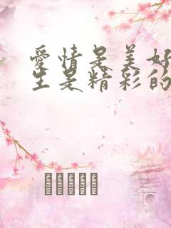 爱情是美好的人生是精彩的韩剧