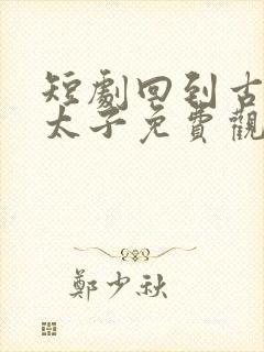 短剧回到古代当太子免费观看