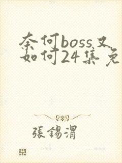 奈何boss又如何24集免费观看