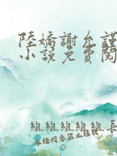 陆娇谢允谨穿越小说免费阅读