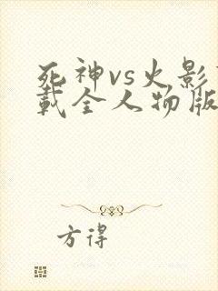 死神vs火影下载全人物版