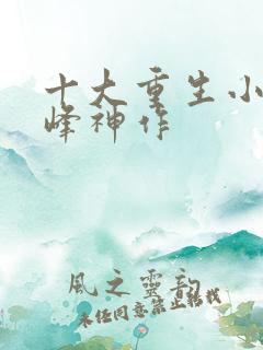 十大重生小说巅峰神作