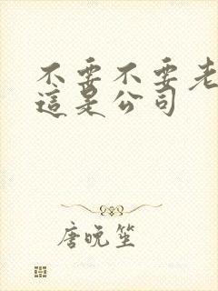 不要不要老板别这是公司