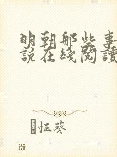 明朝那些事儿小说在线阅读
