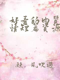 好看的肉质的言情短篇资源