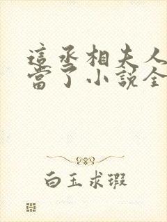 这丞相夫人我不当了小说全文免费阅读