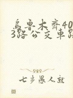 乌鲁木齐4003路公交车路线图