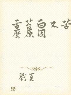 舌苔白又苦是什么原因