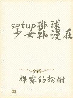 setup排球少女韩漫在线看
