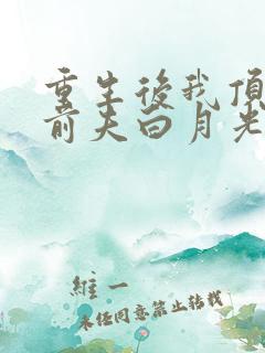 重生后我顶替了前夫白月光免费下载txt