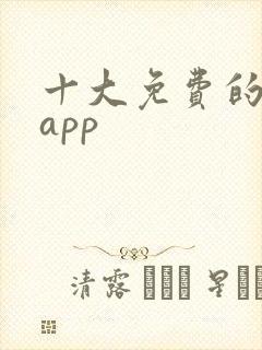 十大免费的软件app