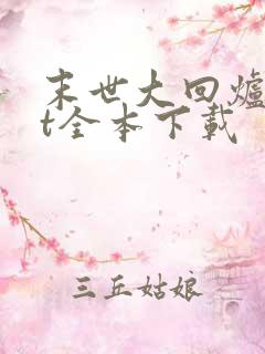 末世大回炉txt全本下载