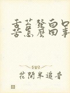 舌苔发白口干口苦怎么回事