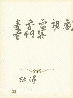 麦香电视剧免费看49集