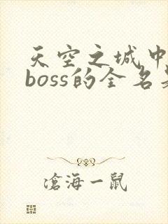 天空之城中反派boss的全名是什么