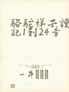 骆驼祥子读书笔记1到24章