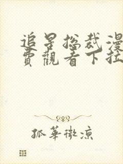 追星总裁漫画免费观看下拉式