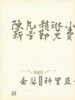 陈凡赵琳小说最新章节免费阅读