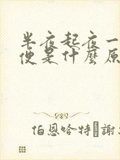 半夜起夜一次小便是什么原因