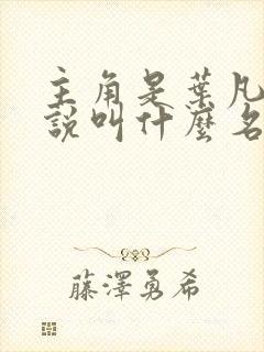 主角是叶凡的小说叫什么名字