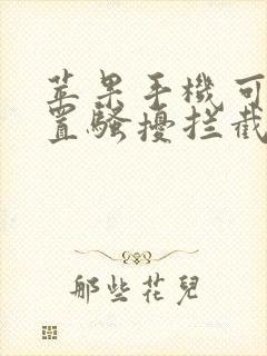 苹果手机可以设置骚扰拦截电话吗