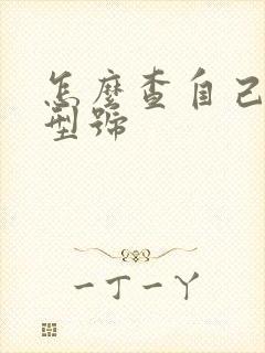 怎么查自己车辆型号