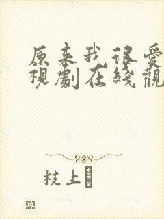 原来我很爱你电视剧在线观看