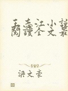 王志江小说免费阅读全文最新章节无弹窗