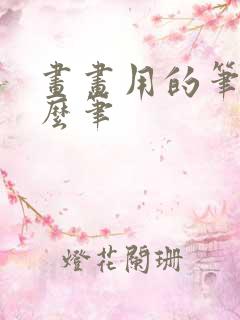 画画用的笔叫什么笔