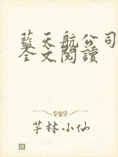 蓝天航公司空姐全文阅读