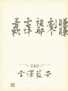 看电视剧赚钱的软件哪个赚的最多