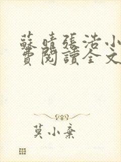 苏晴张浩小说免费阅读全文最新章节