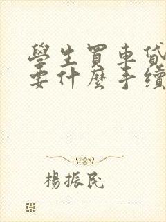 学生买车贷款需要什么手续和条件